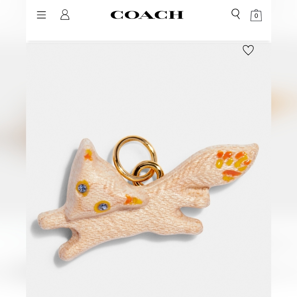 NWT Coach fox charm